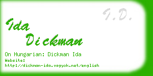 ida dickman business card
